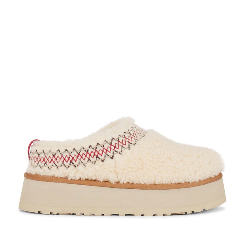Tazz UGG Braid Fur Clog Platform slipper